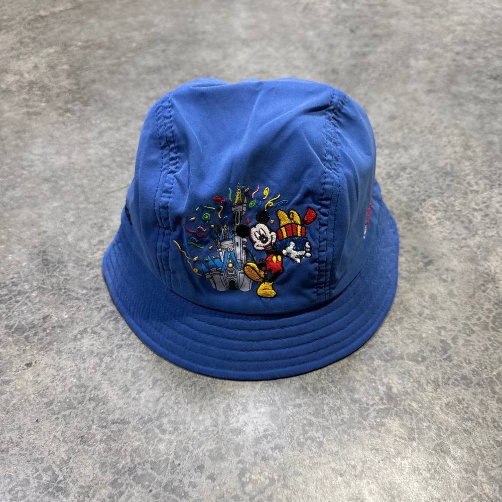 Disney Bucket Hat Unisex OS Blue WDW 50th Anniversary Mickey Mouse Embroidered
